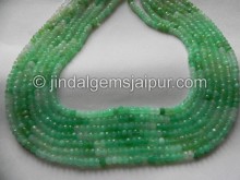 Green Opal Faceted Roundelle Shape Beads